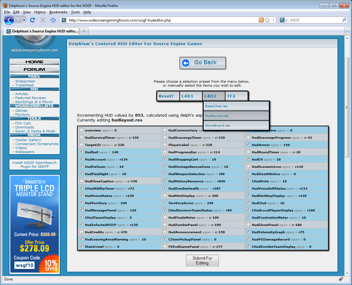 HUD Editor Select