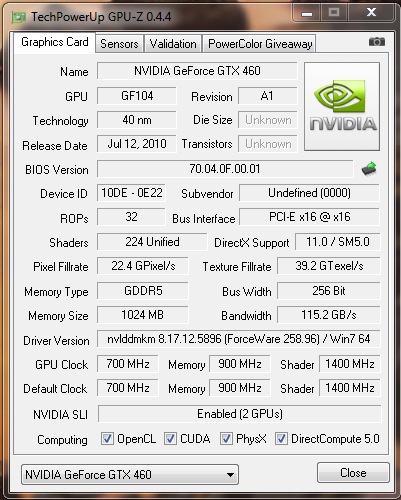 GTX460 1GB