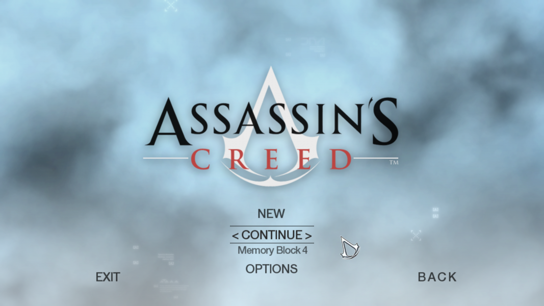 Assassins Creed 1 Menu 