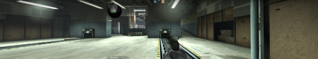 Triple-Monitor Mode enabled, HUD Scale at 0.85 as by default