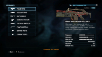 The Arsenal Upgrades menu in 16:9. Uploaded by: Rose