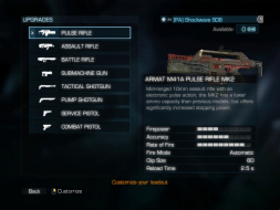 The Arsenal Upgrades menu in 4:3. Uploaded by: Rose