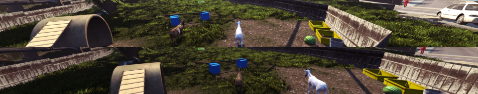 Two-Player Splitscreen, setsplit 1