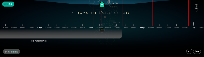 Inscriptions/timeline at 32:9 (5120x1440). UI unusable and substantial gameplay elements lost. Uploaded by: Rose