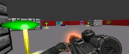 Wolfenstein 3D minigame at 2560x1080