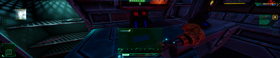 An example of the HUD and UI spanning in multi-monitor Uploaded by: Rose
