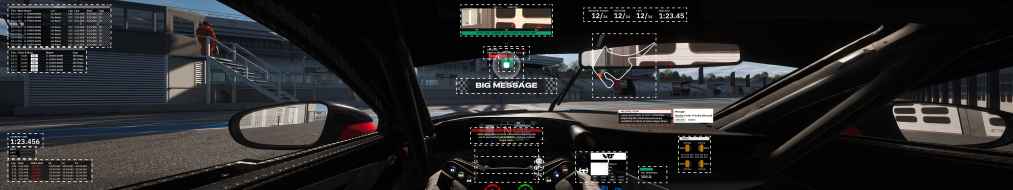 HUD elements positioning demonstration, with some moved closer to the center