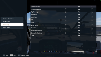 HUD Setup settings