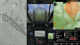16:9, 'Shkval screen + Camera screen + ABRIS', cockpit view Uploaded by: Rose