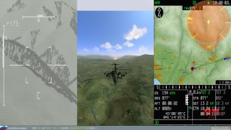 16:9, 'Shkval screen + Camera screen + ABRIS', cockpit view Uploaded by: Rose