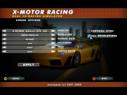 Game menu