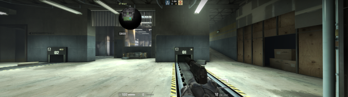 Triple-Monitor Mode enabled, HUD Scale at 0.85 as by default