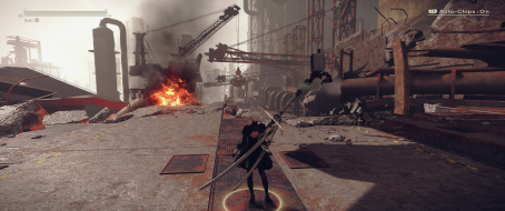 Horizontally stretched HUD. Hor+ scene.