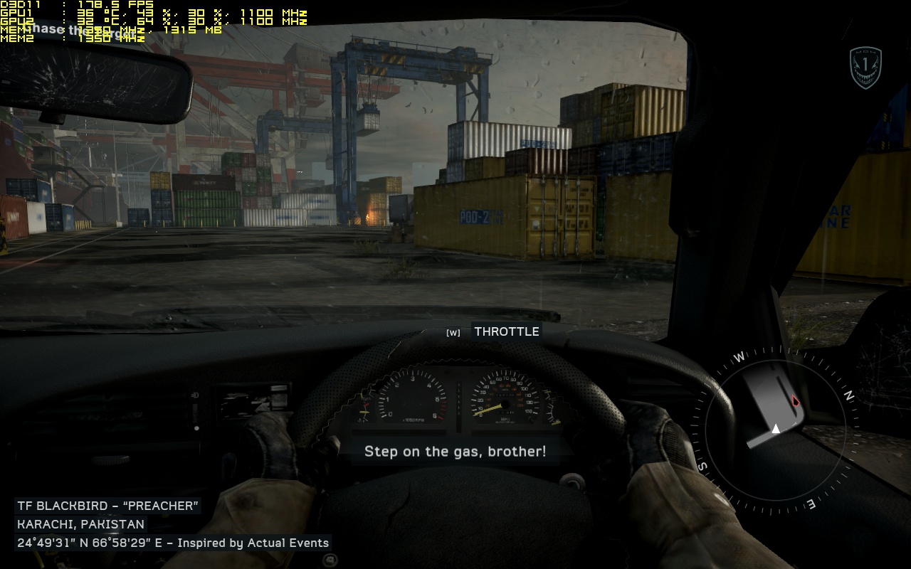 Non-Native, Single Monitor Resolution in car missions